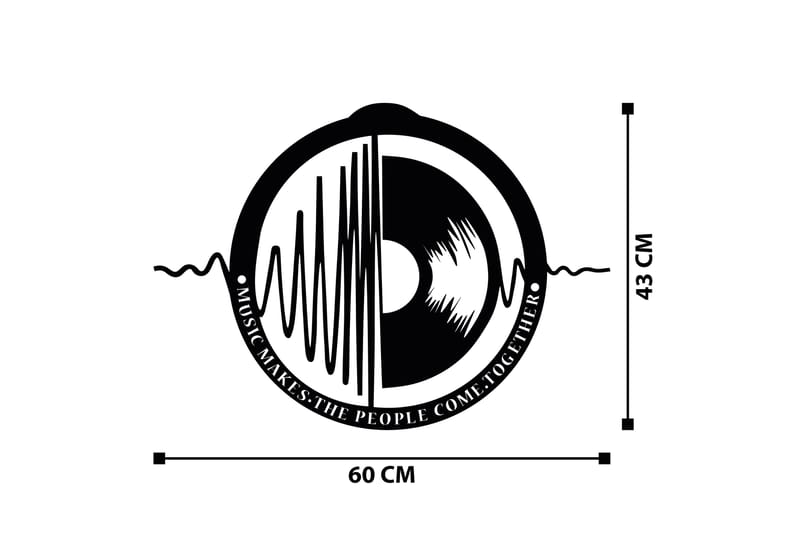 MY MUSIC V3 Väggdekor Svart - Inredning & dekor - Väggdekor - Skyltar - Plåtskylt