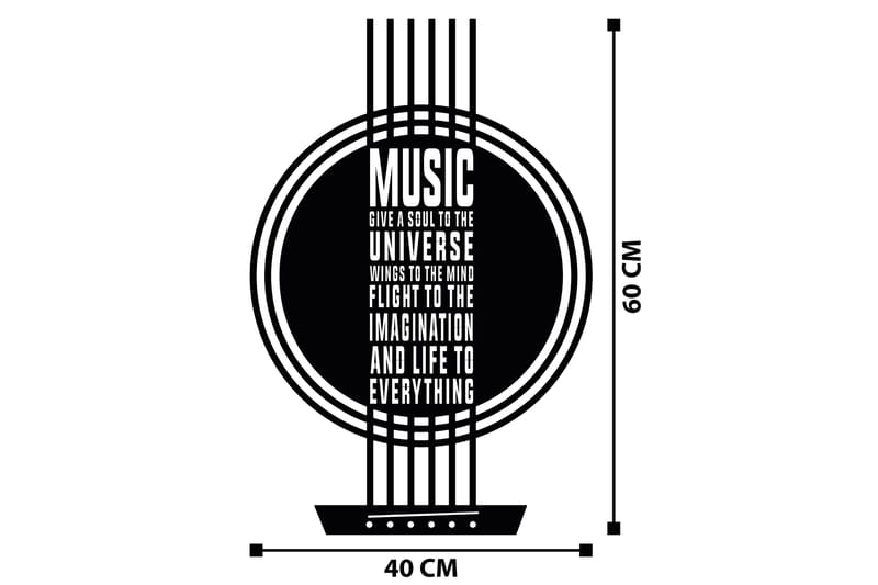 MY MUSIC Väggdekor Svart - Inredning & dekor - Väggdekor - Skyltar - Plåtskylt