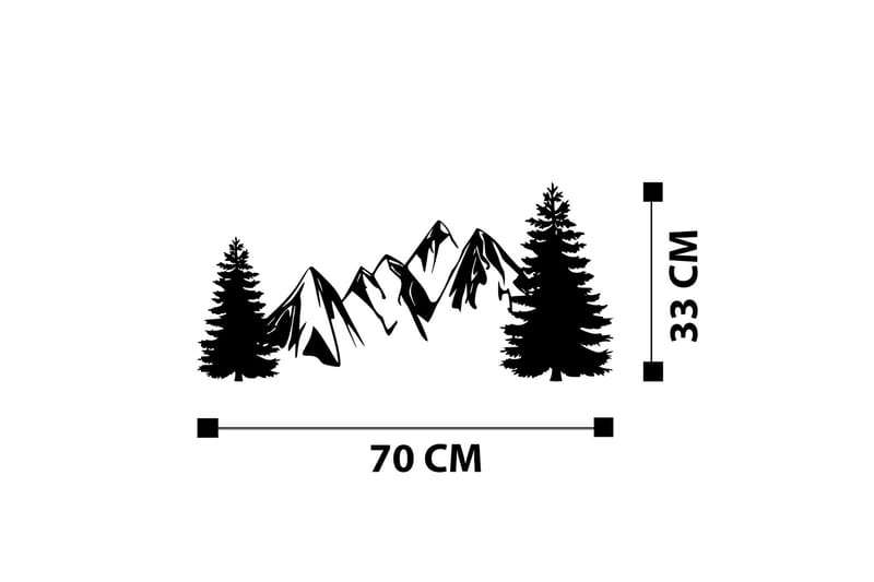 PINE Väggdekor Svart - Inredning & dekor - Väggdekor - Skyltar - Plåtskylt