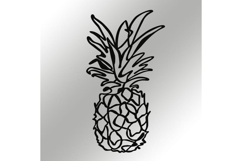 PINEAPPLE Väggdekor Svart - Inredning & dekor - Väggdekor - Skyltar - Plåtskylt