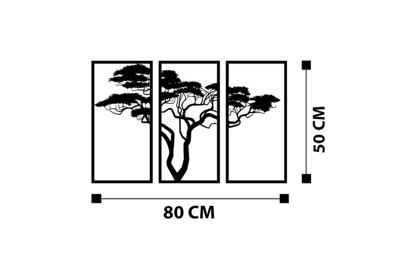 PLANE TREE Väggdekor Svart - Inredning & dekor - Väggdekor - Skyltar - Plåtskylt