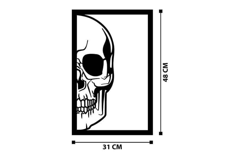 SKULL Väggdekor Svart - Inredning & dekor - Väggdekor - Skyltar - Plåtskylt