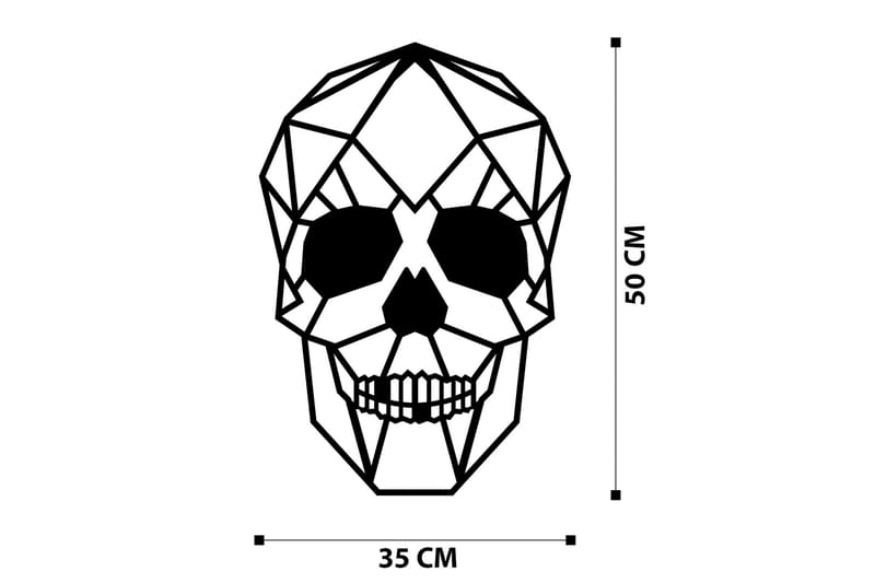 SKULL Väggdekor Svart - Inredning & dekor - Väggdekor - Skyltar - Plåtskylt