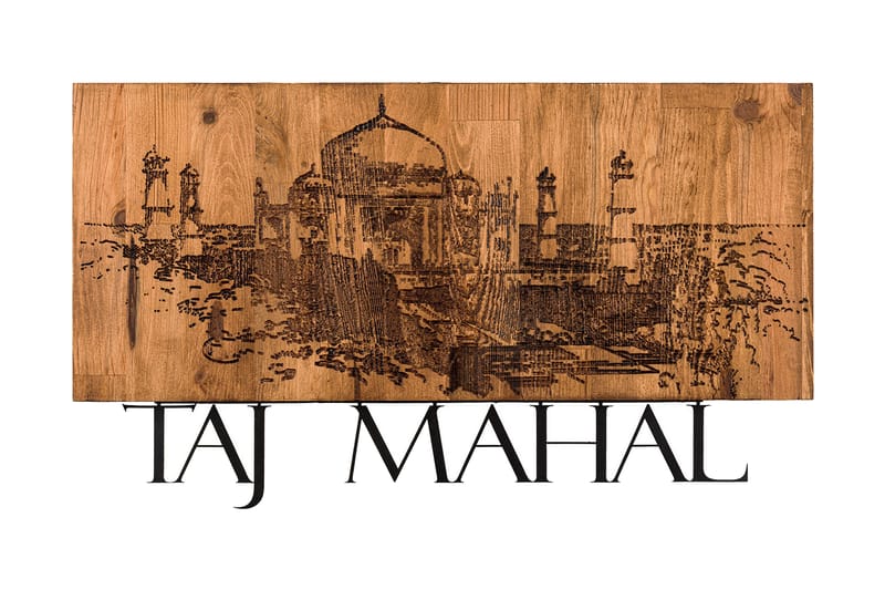 TAJ MAHAL Väggdekor Svart/Valnöt - Inredning & dekor - Väggdekor - Skyltar - Plåtskylt