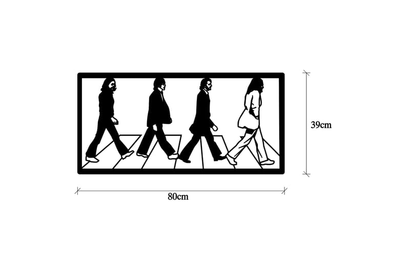 THE BEATLES Väggdekor Svart - Inredning & dekor - Väggdekor - Skyltar - Plåtskylt