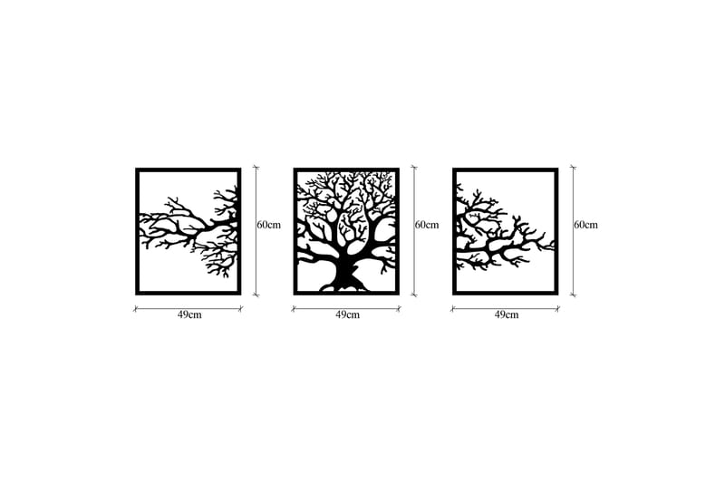 TREE 10 Väggdekor Svart - Inredning & dekor - Väggdekor - Skyltar - Plåtskylt