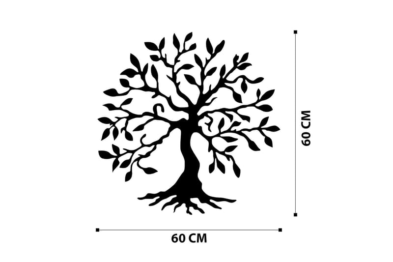 TREE METAL Väggdekor Svart - Inredning & dekor - Väggdekor - Skyltar - Plåtskylt