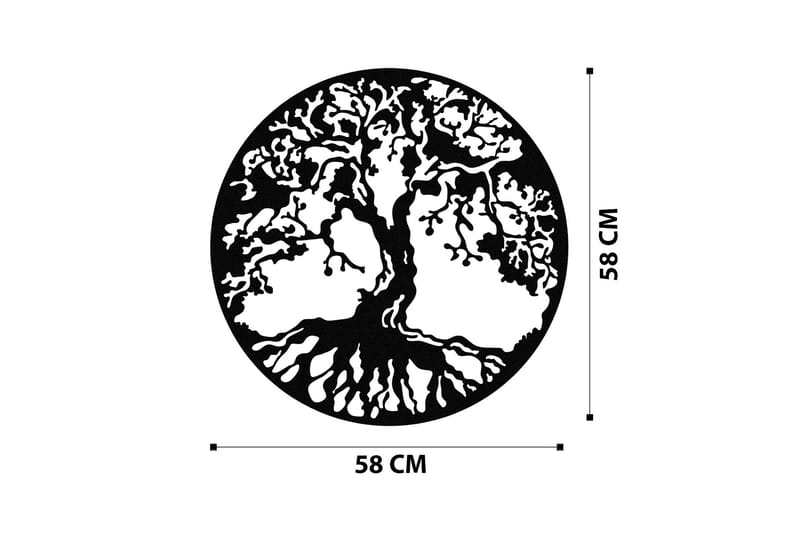 TREE Väggdekor Svart - Inredning & dekor - Väggdekor - Skyltar - Plåtskylt