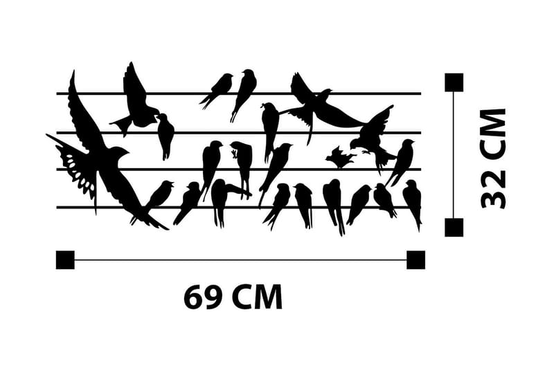 UCCELLO Väggdekor Svart - Inredning & dekor - Väggdekor - Skyltar - Plåtskylt