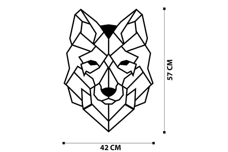 WOLF 2 Väggdekor Svart - Inredning & dekor - Väggdekor - Skyltar - Plåtskylt