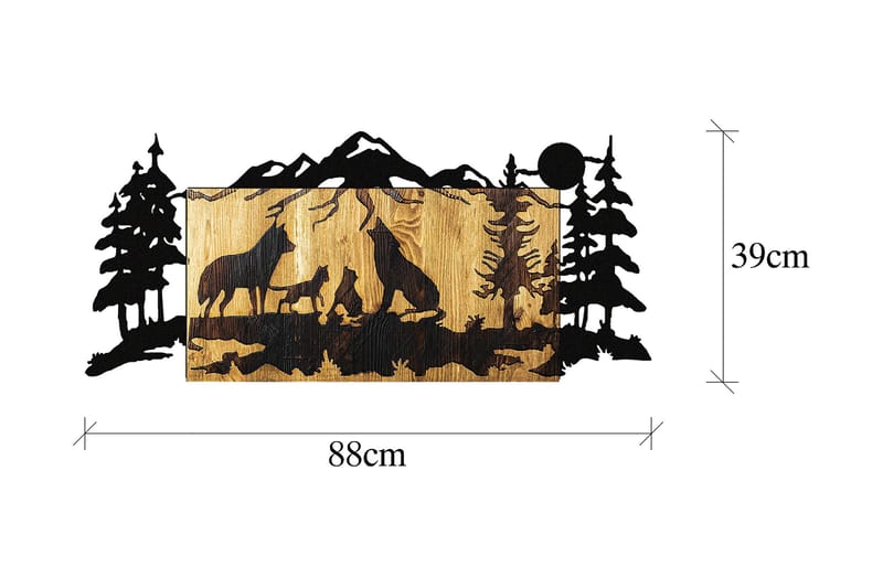 WOLVES Väggdekor Svart - Inredning & dekor - Väggdekor - Skyltar - Plåtskylt