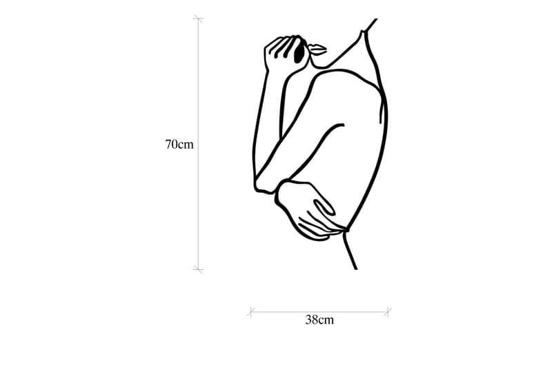 WOMAN 2 Väggdekor Svart - Inredning & dekor - Väggdekor - Skyltar - Plåtskylt