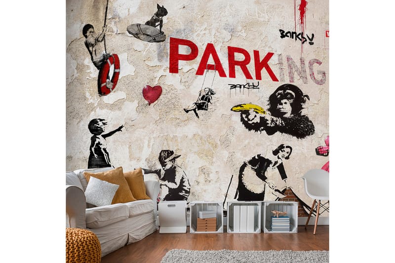 FOTOTAPET Banksy Graffiti Collage 350x245 - Artgeist sp. z o. o. - Inredning & dekor - Väggdekor - Tapeter & tapettillbehör - Fototapeter