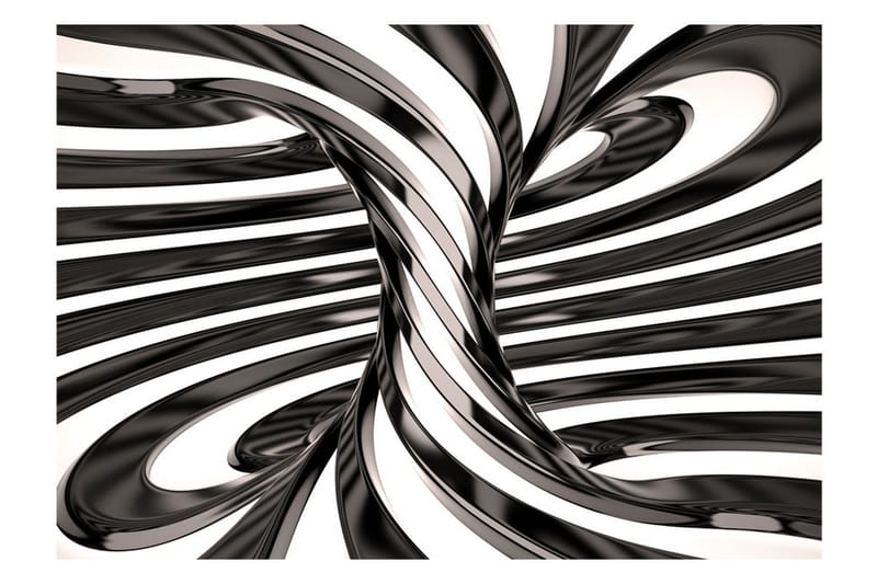 FOTOTAPET Black And White Swirl 100x70 - Artgeist sp. z o. o. - Inredning & dekor - Väggdekor - Tapeter & tapettillbehör - Fototapeter