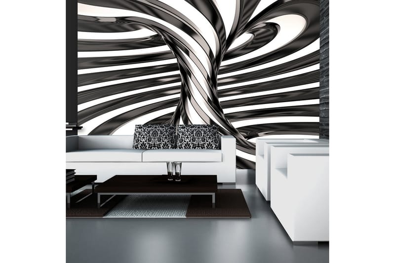 FOTOTAPET Black And White Swirl 100x70 - Artgeist sp. z o. o. - Inredning & dekor - Väggdekor - Tapeter & tapettillbehör - Fototapeter