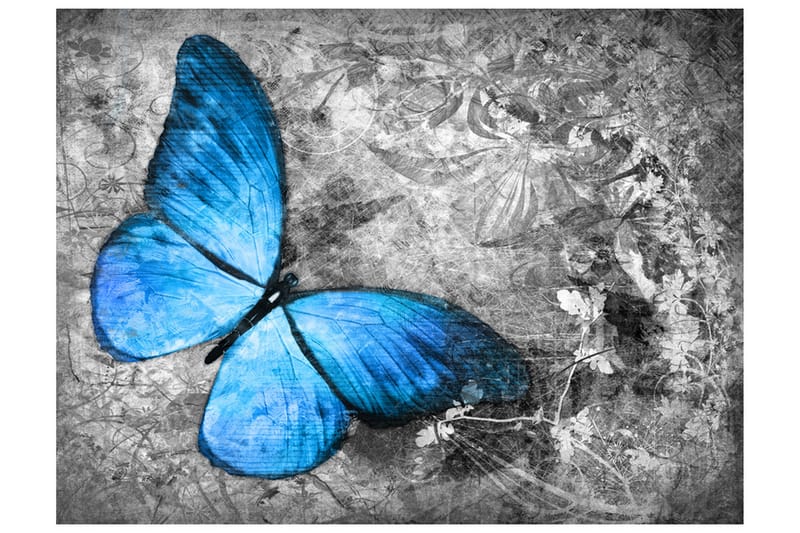 FOTOTAPET Blue Butterfly 250x193 - Artgeist sp. z o. o. - Inredning & dekor - Väggdekor - Tapeter & tapettillbehör - Fototapeter