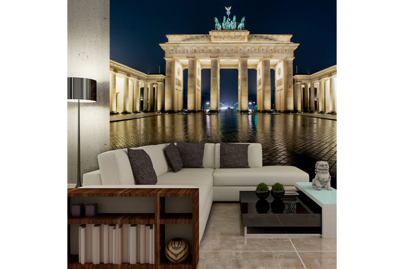 FOTOTAPET Brandenburger Tor På Natten 350x270 - Artgeist sp. z o. o. - Inredning & dekor - Väggdekor - Tapeter & tapettillbehör - Fototapeter