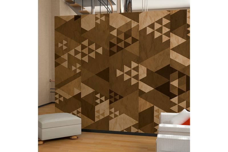 FOTOTAPET Brown Patchwork 50x1000 - Artgeist sp. z o. o. - Inredning & dekor - Väggdekor - Tapeter & tapettillbehör - Fototapeter