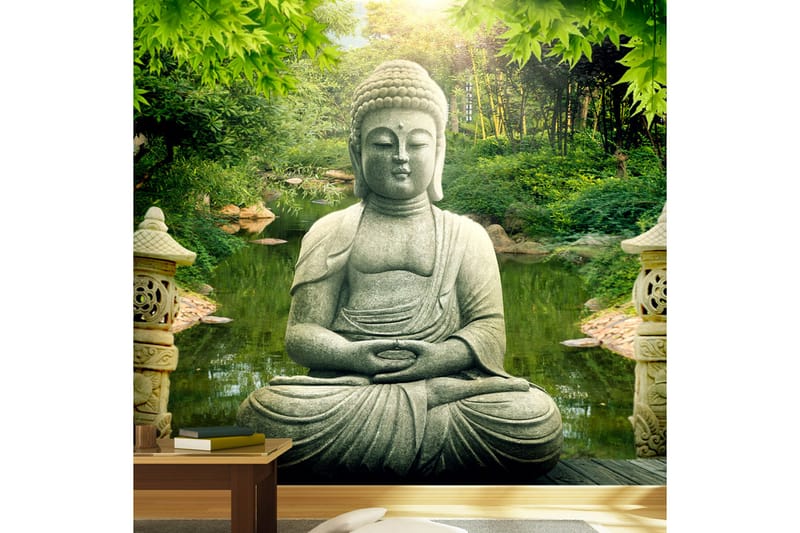 FOTOTAPET Buddha's Garden 100x70 - Artgeist sp. z o. o. - Inredning & dekor - Väggdekor - Tapeter & tapettillbehör - Fototapeter