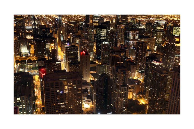 FOTOTAPET City By Night Chicago Usa 450x270 - Artgeist sp. z o. o. - Inredning & dekor - Väggdekor - Tapeter & tapettillbehör - Fototapeter