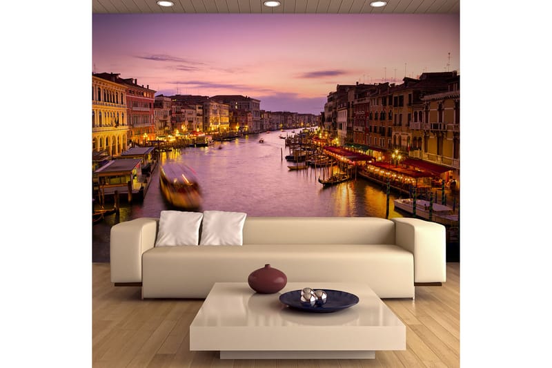 FOTOTAPET City Of Lovers Venedig Nattetid 350x270 - Artgeist sp. z o. o. - Inredning & dekor - Väggdekor - Tapeter & tapettillbehör - Fototapeter