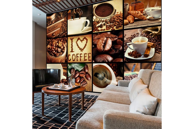 FOTOTAPET Coffee Collage 350x245 - Artgeist sp. z o. o. - Inredning & dekor - Väggdekor - Tapeter & tapettillbehör - Fototapeter