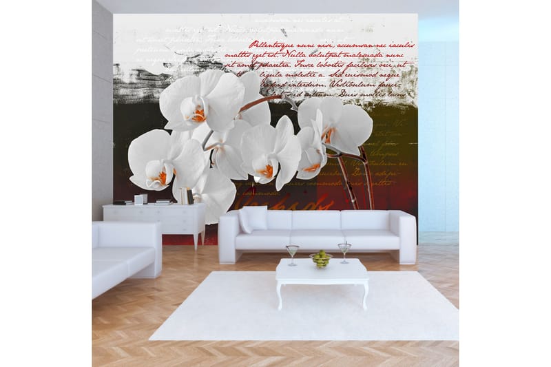 FOTOTAPET Diary And Orchid 100x70 - Artgeist sp. z o. o. - Inredning & dekor - Väggdekor - Tapeter & tapettillbehör - Fototapeter