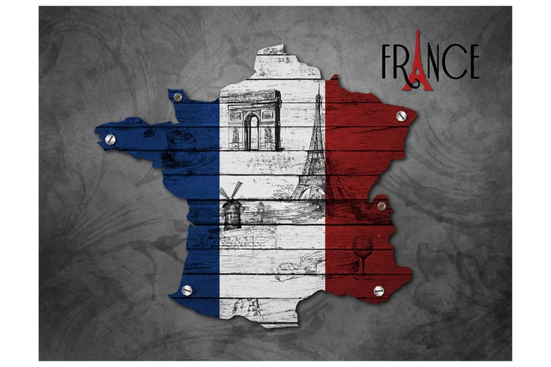 FOTOTAPET France Symbols 350x270 - Artgeist sp. z o. o. - Inredning & dekor - Väggdekor - Tapeter & tapettillbehör - Fototapeter