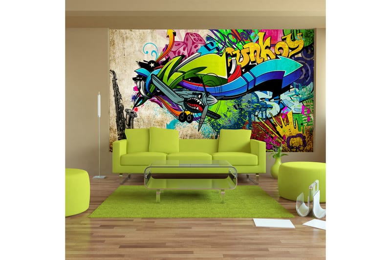 FOTOTAPET Funky Graffiti 150x105 - Artgeist sp. z o. o. - Inredning & dekor - Väggdekor - Tapeter & tapettillbehör - Fototapeter