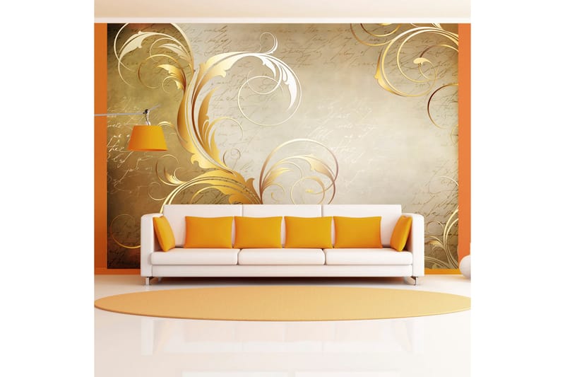 FOTOTAPET Gold Leaf 250x175 - Artgeist sp. z o. o. - Inredning & dekor - Väggdekor - Tapeter & tapettillbehör - Fototapeter