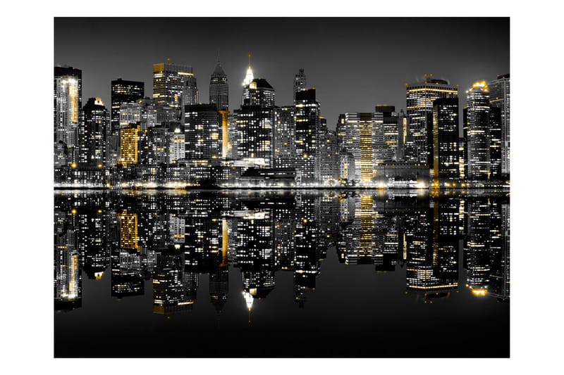 FOTOTAPET Guld Och Silver NYC 250x193 - Artgeist sp. z o. o. - Inredning & dekor - Väggdekor - Tapeter & tapettillbehör - Fototapeter