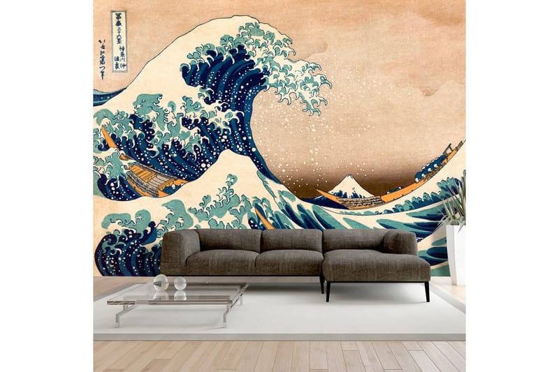 FOTOTAPET Hokusai The Great Wave Off Kanagawa 150x105 - Artgeist sp. z o. o. - Inredning & dekor - Väggdekor - Tapeter & tapettillbehör - Fototapeter