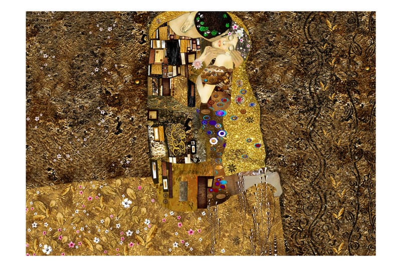 FOTOTAPET Klimt Inspiration Golden Kiss 300x210 - Artgeist sp. z o. o. - Inredning & dekor - Väggdekor - Tapeter & tapettillbehör - Fototapeter