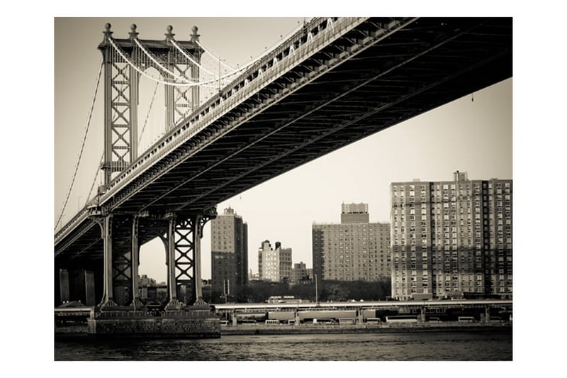 FOTOTAPET Manhattan Bridge New York 200x154 - Artgeist sp. z o. o. - Inredning & dekor - Väggdekor - Tapeter & tapettillbehör - Fototapeter