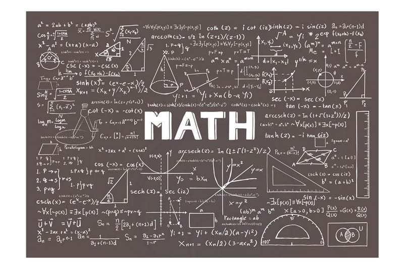 FOTOTAPET Mathematical Handbook 150x105 - Artgeist sp. z o. o. - Inredning & dekor - Väggdekor - Tapeter & tapettillbehör - Fototapeter