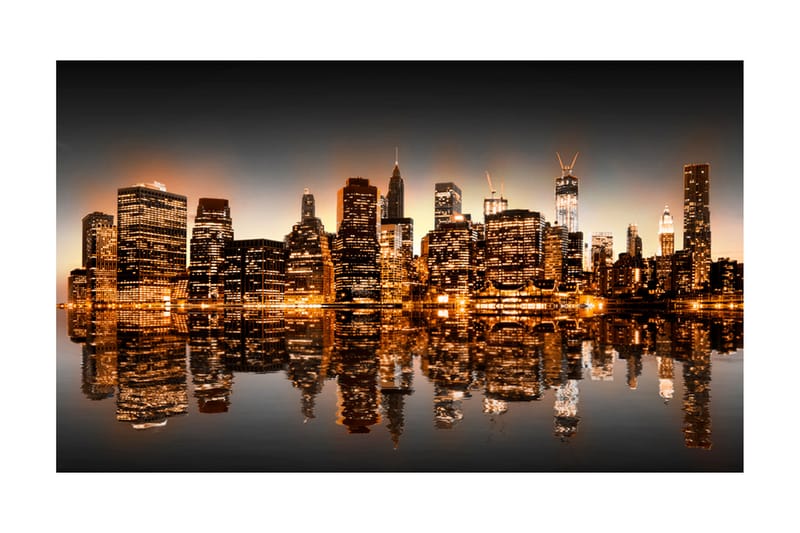 FOTOTAPET New York Och Guld 450x270 - Artgeist sp. z o. o. - Inredning & dekor - Väggdekor - Tapeter & tapettillbehör - Fototapeter