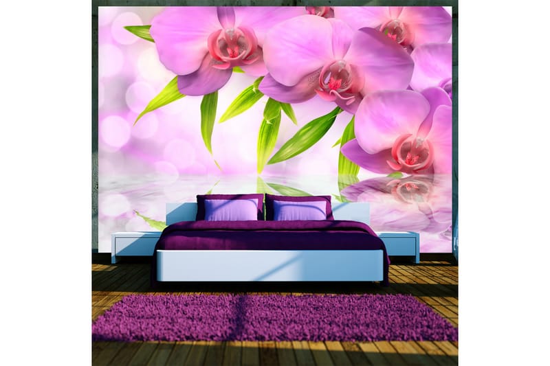 FOTOTAPET Orchids In Lilac Colour 100x70 - Artgeist sp. z o. o. - Inredning & dekor - Väggdekor - Tapeter & tapettillbehör - Fototapeter