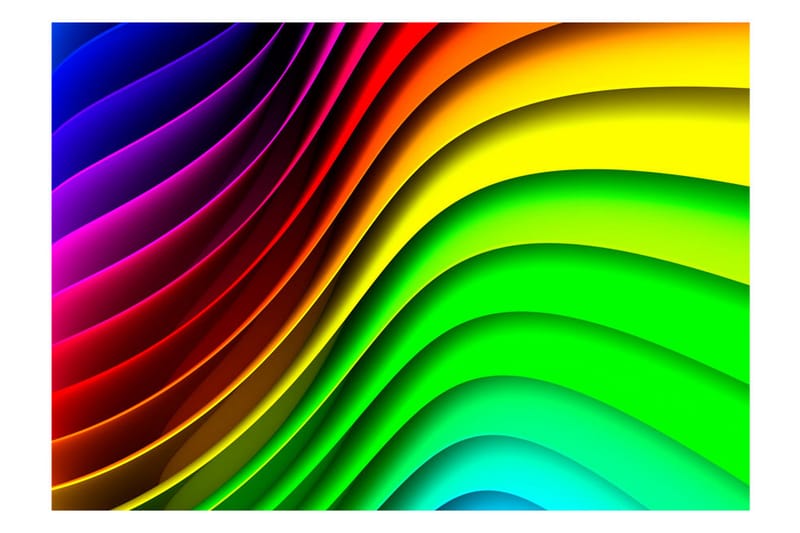 FOTOTAPET Rainbow Waves 200x140 - Artgeist sp. z o. o. - Inredning & dekor - Väggdekor - Tapeter & tapettillbehör - Fototapeter