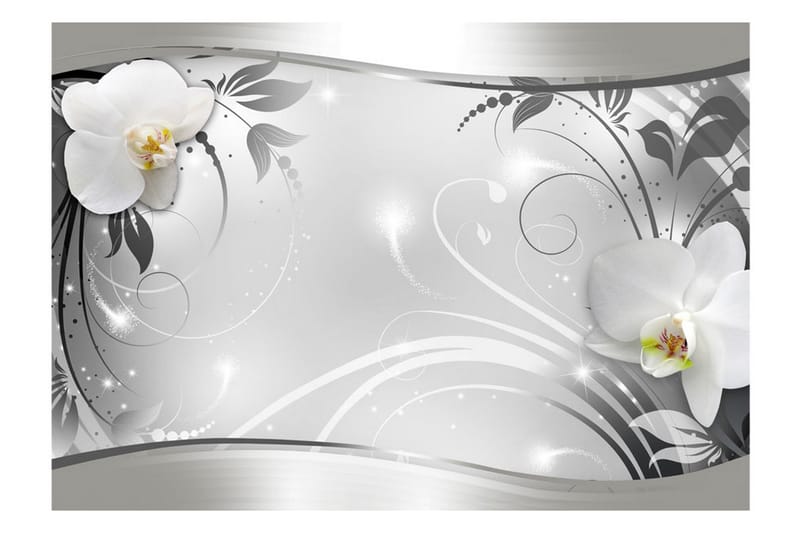 FOTOTAPET Silver Abstract 100x70 - Artgeist sp. z o. o. - Inredning & dekor - Väggdekor - Tapeter & tapettillbehör - Fototapeter