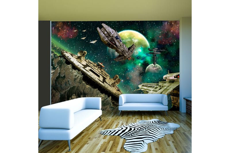 FOTOTAPET Space Fleet 100x70 - Artgeist sp. z o. o. - Inredning & dekor - Väggdekor - Tapeter & tapettillbehör - Fototapeter