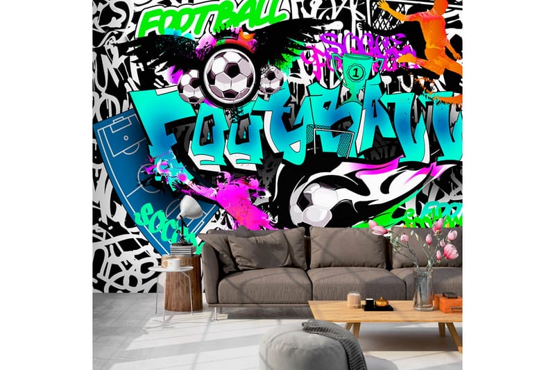 FOTOTAPET Sports Graffiti 100x70 - Artgeist sp. z o. o. - Inredning & dekor - Väggdekor - Tapeter & tapettillbehör - Fototapeter