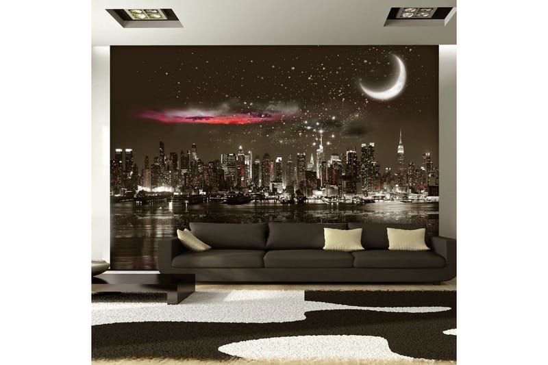 FOTOTAPET Starry Night Over NY 100x70 - Artgeist sp. z o. o. - Inredning & dekor - Väggdekor - Tapeter & tapettillbehör - Fototapeter