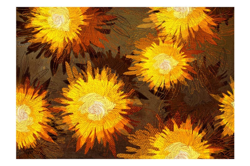 FOTOTAPET Sunflower Dance 100x70 - Artgeist sp. z o. o. - Inredning & dekor - Väggdekor - Tapeter & tapettillbehör - Fototapeter