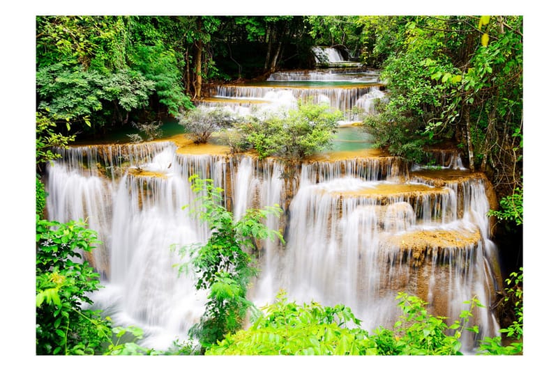 FOTOTAPET Thai Waterfall 100x70 - Artgeist sp. z o. o. - Inredning & dekor - Väggdekor - Tapeter & tapettillbehör - Fototapeter