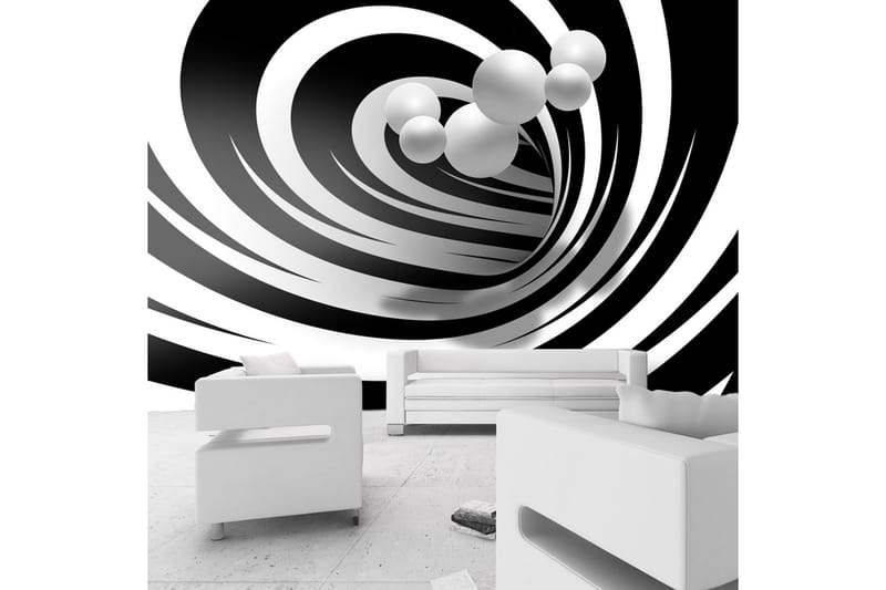 FOTOTAPET Twisted In Black & White 100x70 - Artgeist sp. z o. o. - Inredning & dekor - Väggdekor - Tapeter & tapettillbehör - Fototapeter