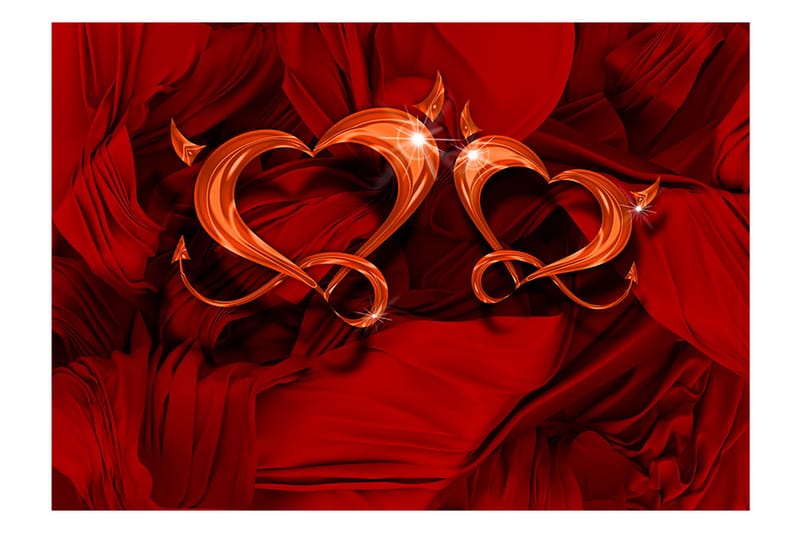 FOTOTAPET Two Hearts 100x70 - Artgeist sp. z o. o. - Inredning & dekor - Väggdekor - Tapeter & tapettillbehör - Fototapeter