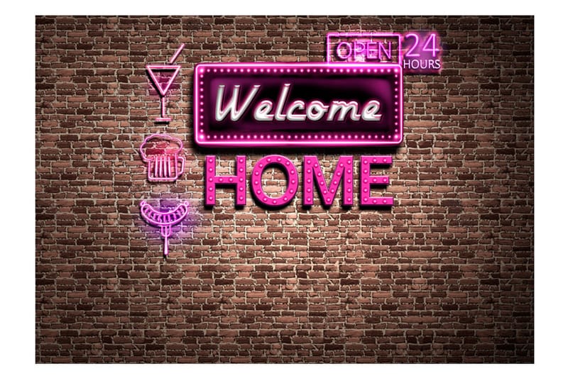 FOTOTAPET Welcome Home 150x105 - Artgeist sp. z o. o. - Inredning & dekor - Väggdekor - Tapeter & tapettillbehör - Fototapeter