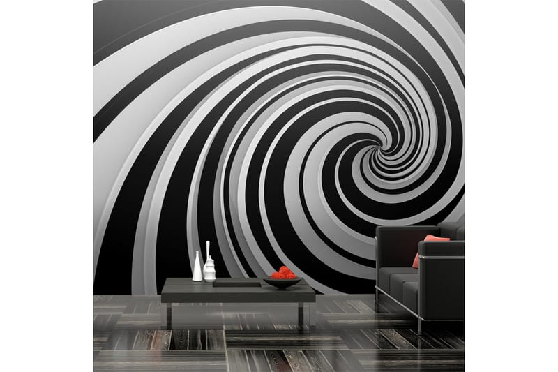 FOTOTAPET XXL Black And White Swirl 550x270 - Artgeist sp. z o. o. - Inredning & dekor - Väggdekor - Tapeter & tapettillbehör - Fototapeter