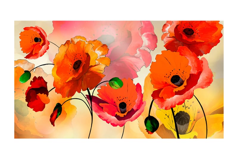 FOTOTAPET XXL Velvet Poppies 500x280 - Artgeist sp. z o. o. - Inredning & dekor - Väggdekor - Tapeter & tapettillbehör - Fototapeter