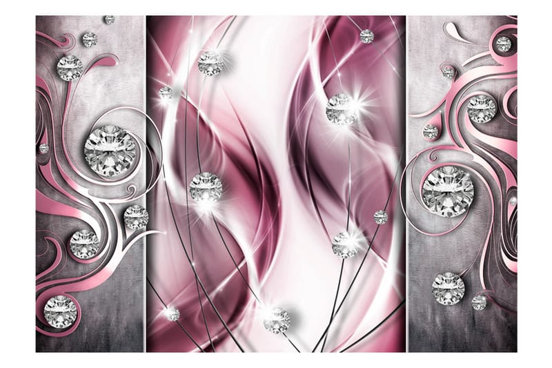 FOTOTAPET Pink And Diamonds 250x175 - Artgeist sp. z o. o. - Inredning & dekor - Väggdekor - Tapeter & tapettillbehör - Fototapeter